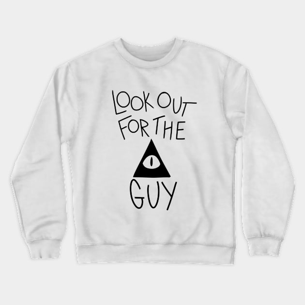 LOOK OUT- Black Crewneck Sweatshirt by sleepyhead